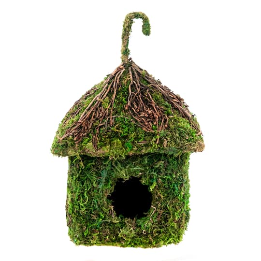8&#x22; Square Decorative Moss Birdhouse by Ashland&#xAE;